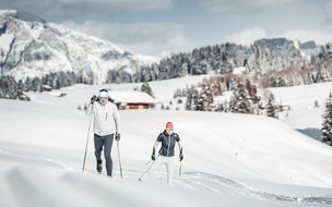Sulla neve delle Dolomiti